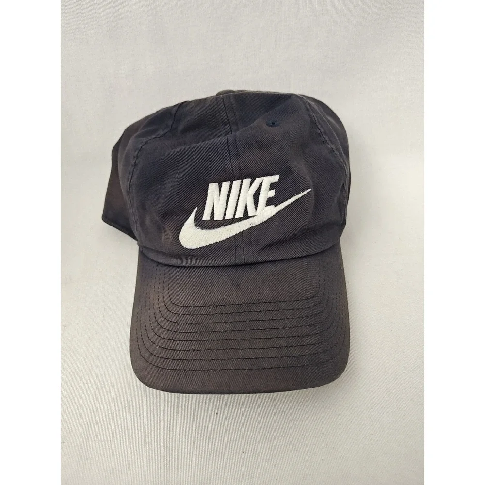 Nike Cotton Hat Navy Blue Washed One Size Adjustable Lightweight OSFA 626305-451